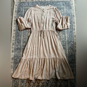 Böhme midi tiered hem dress